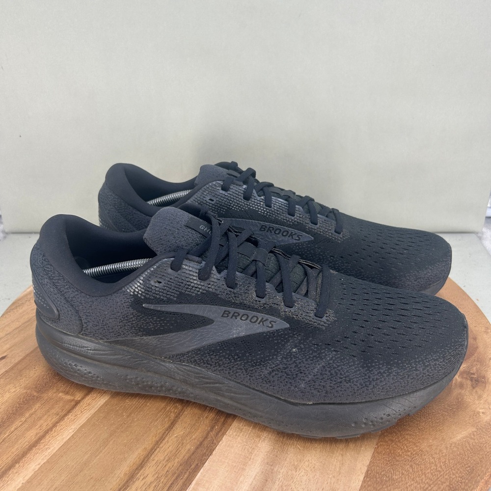 Brooks Ghost 16 Mens Running Shoes Black Wide 2E 1104182E020 Size 14